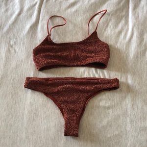 H&M gold bikini NWOT